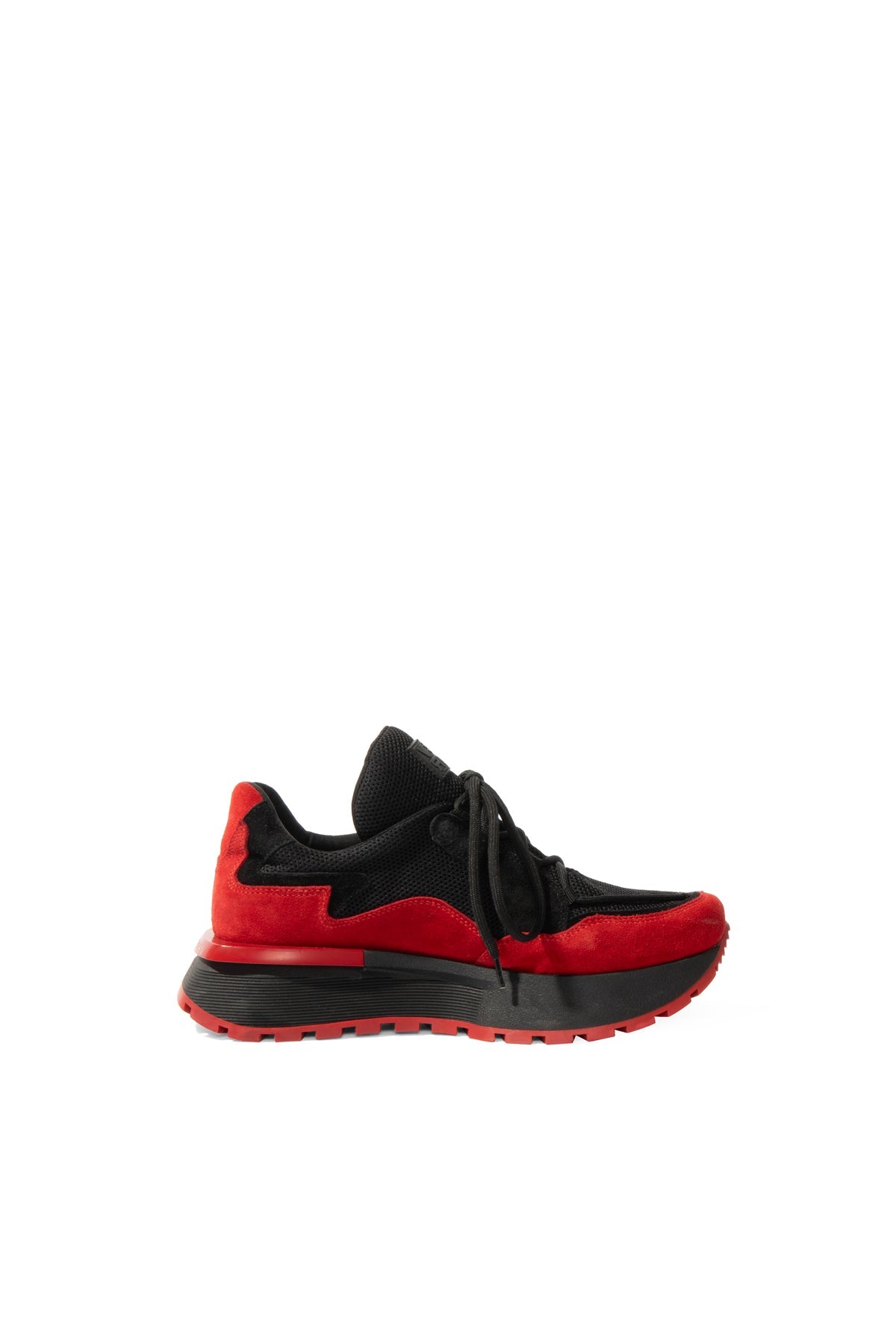 Black Red Suede Sneakers Numa1