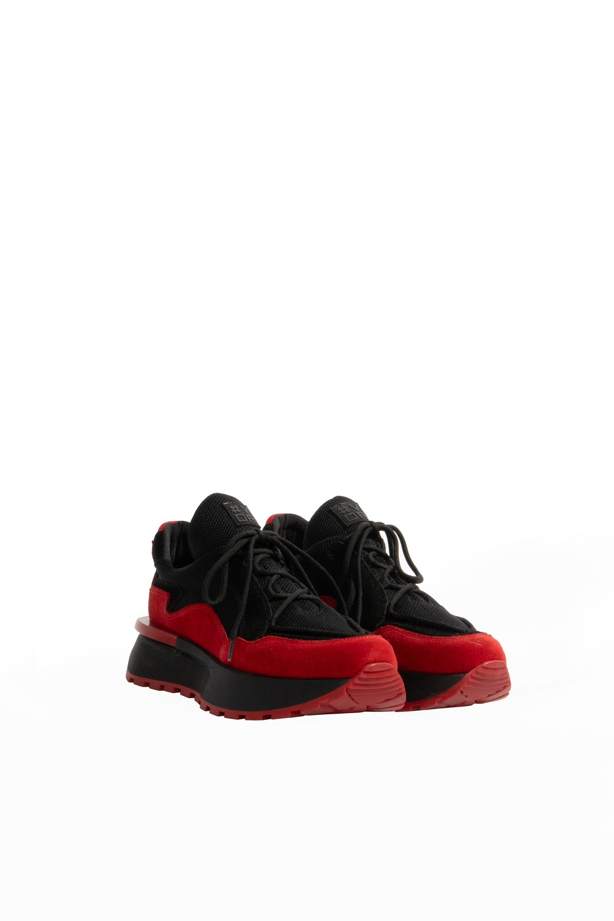 Black Red Suede Sneakers Numa1