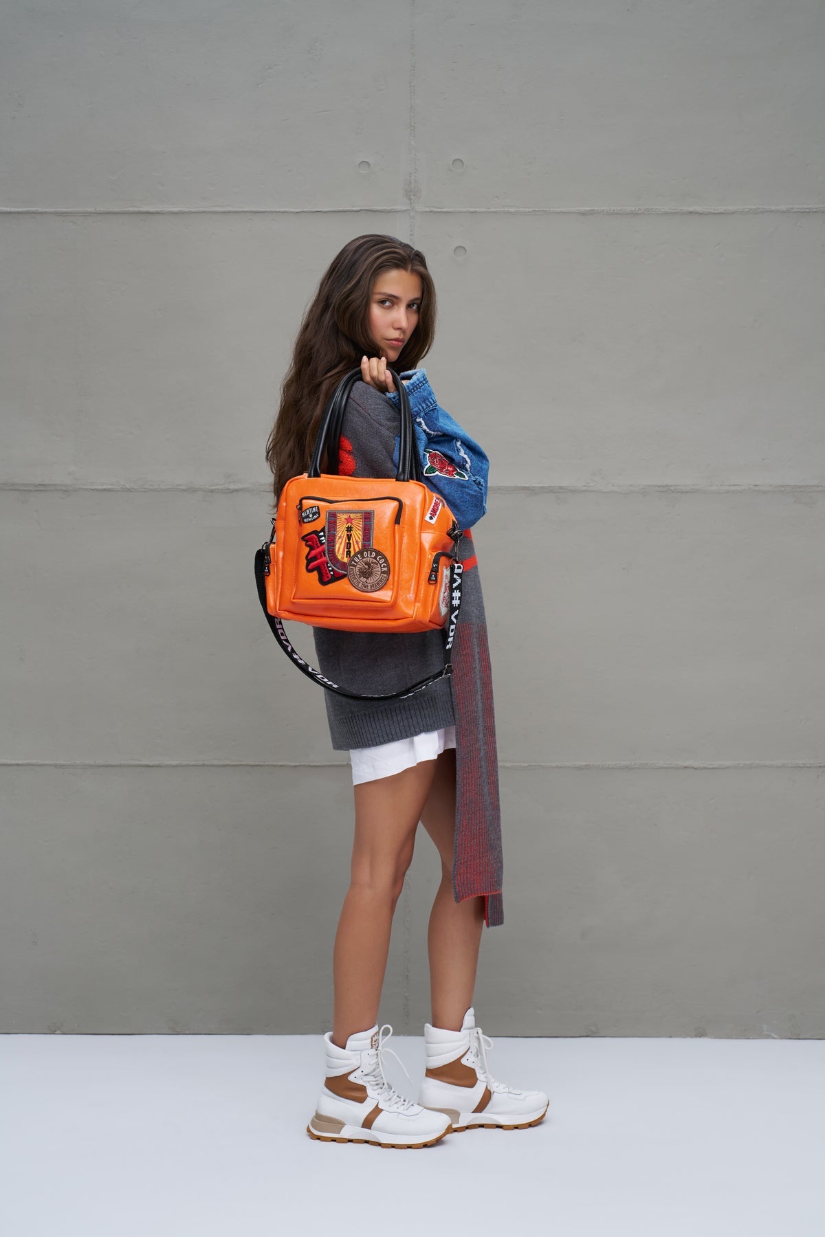 Orange Faux Leather Bag Porto21