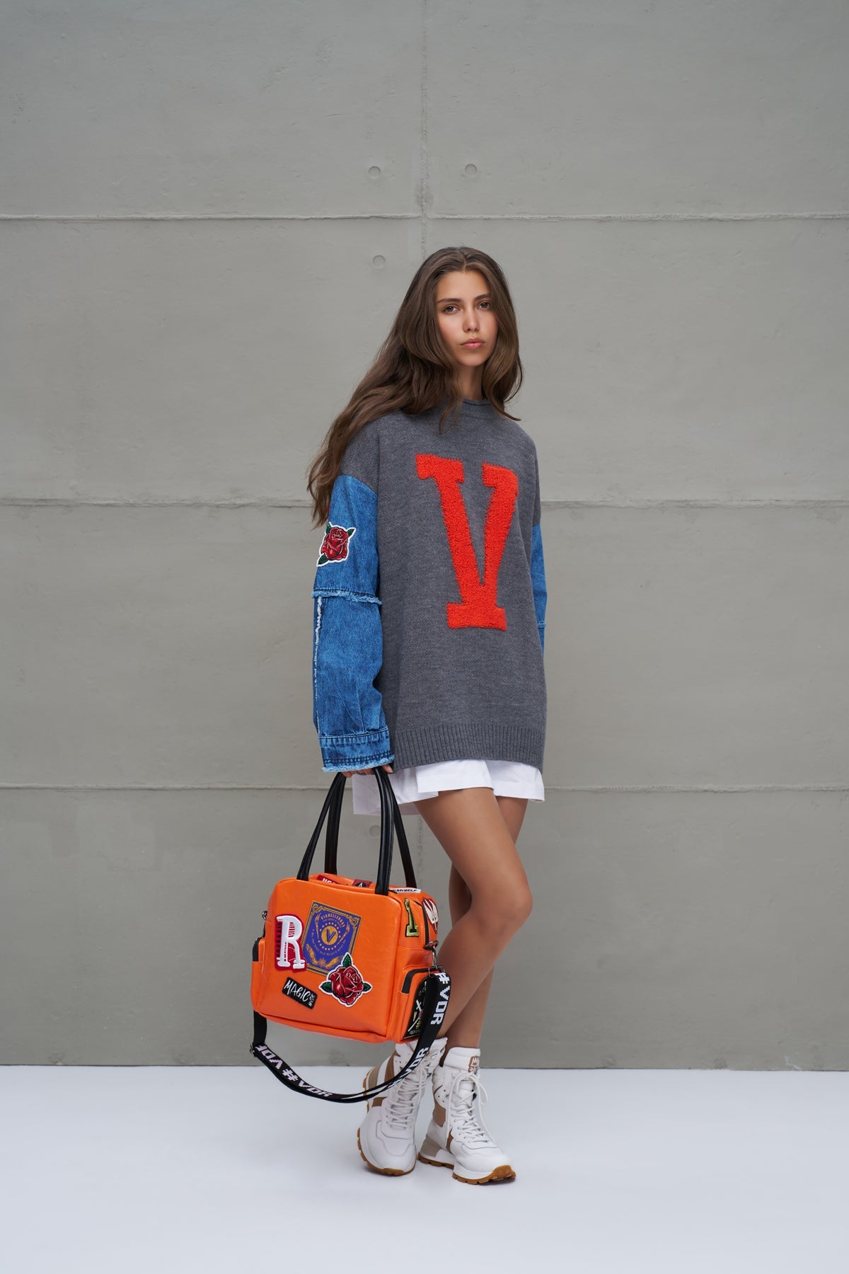 Orange Faux Leather Bag Porto21