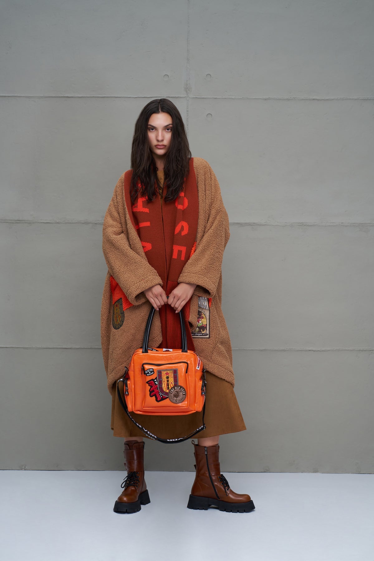 Orange Faux Leather Bag Porto21