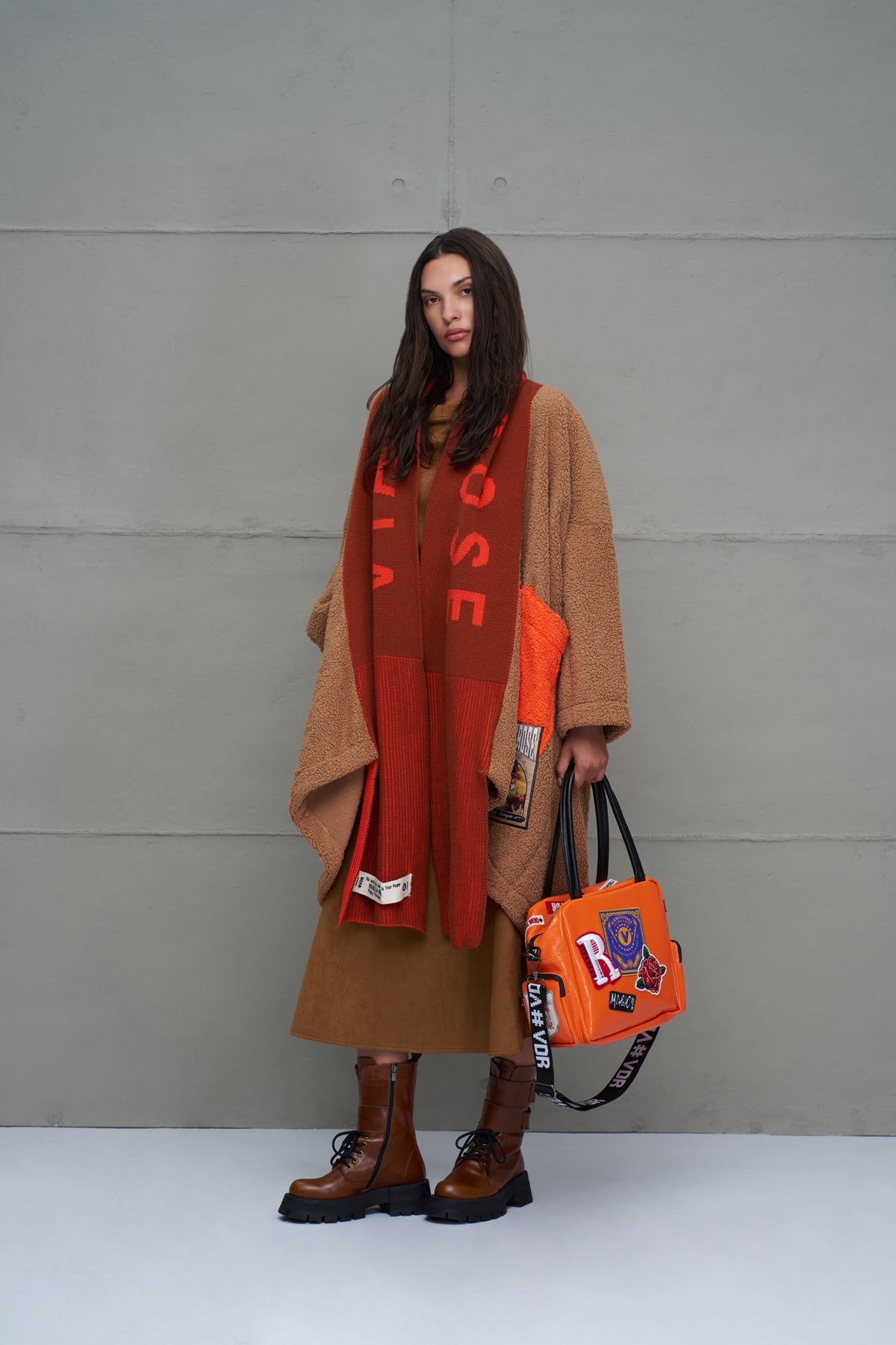 Orange Faux Leather Bag Porto21