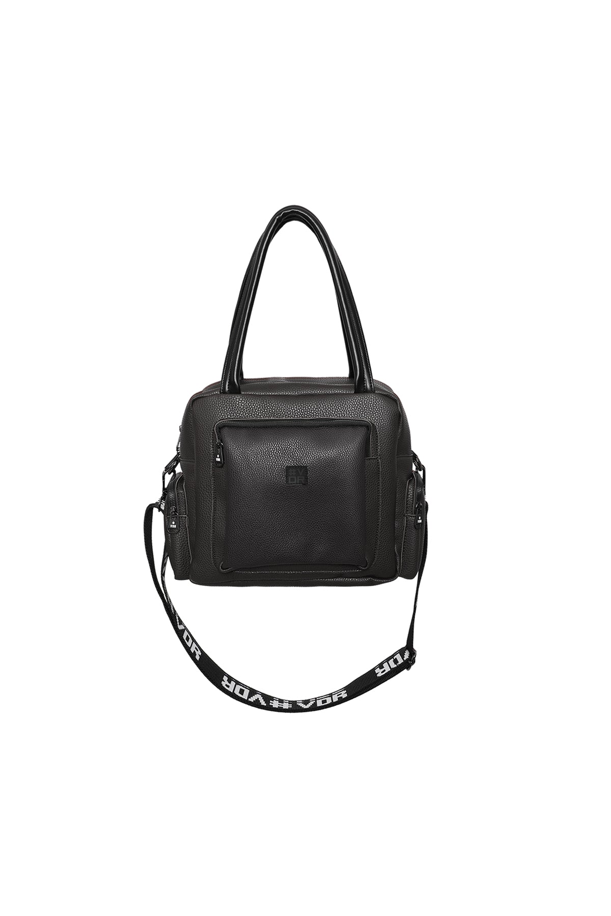 Black Faux Leather Bag Porto22