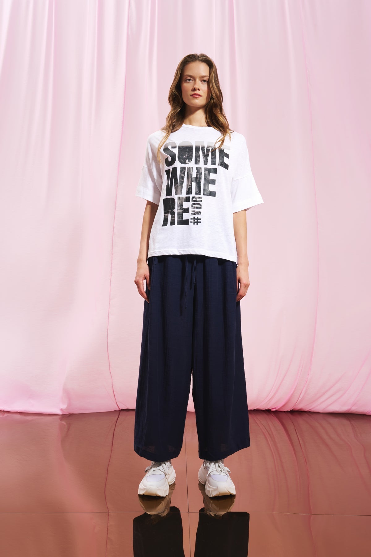 White Print T-shirt 17084