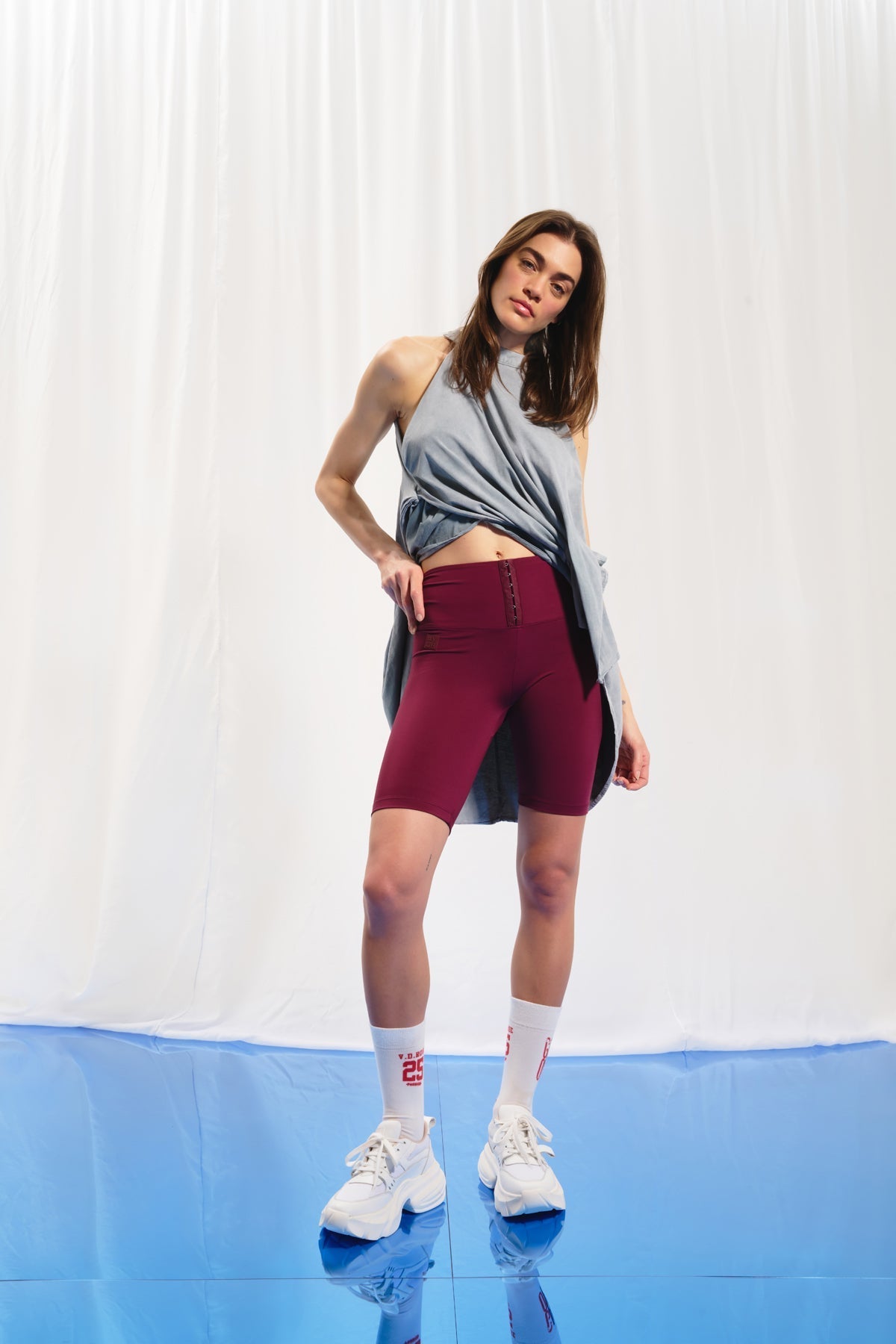 Burgundy Scuba Short Leggings 17120