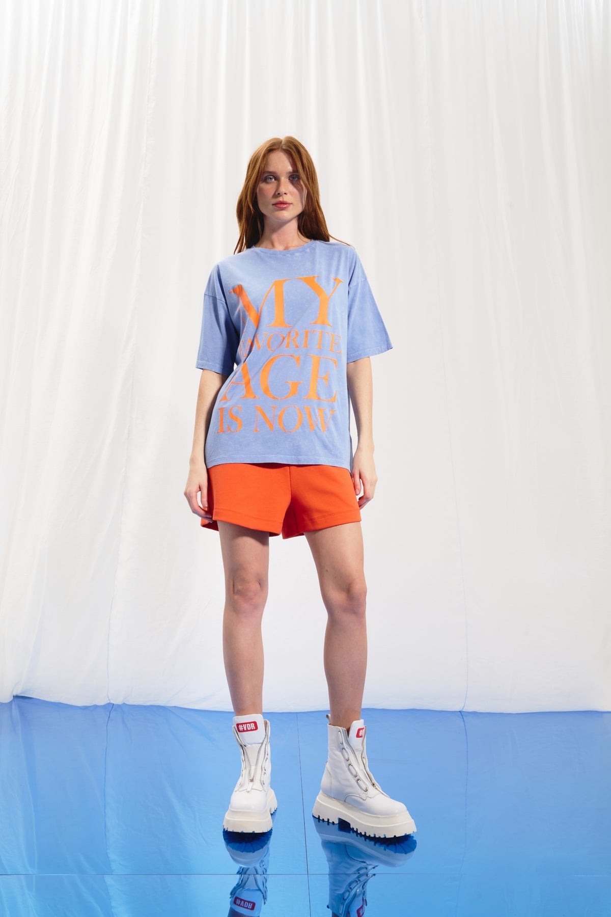 Lilac Slogan Print T-shirt 17353