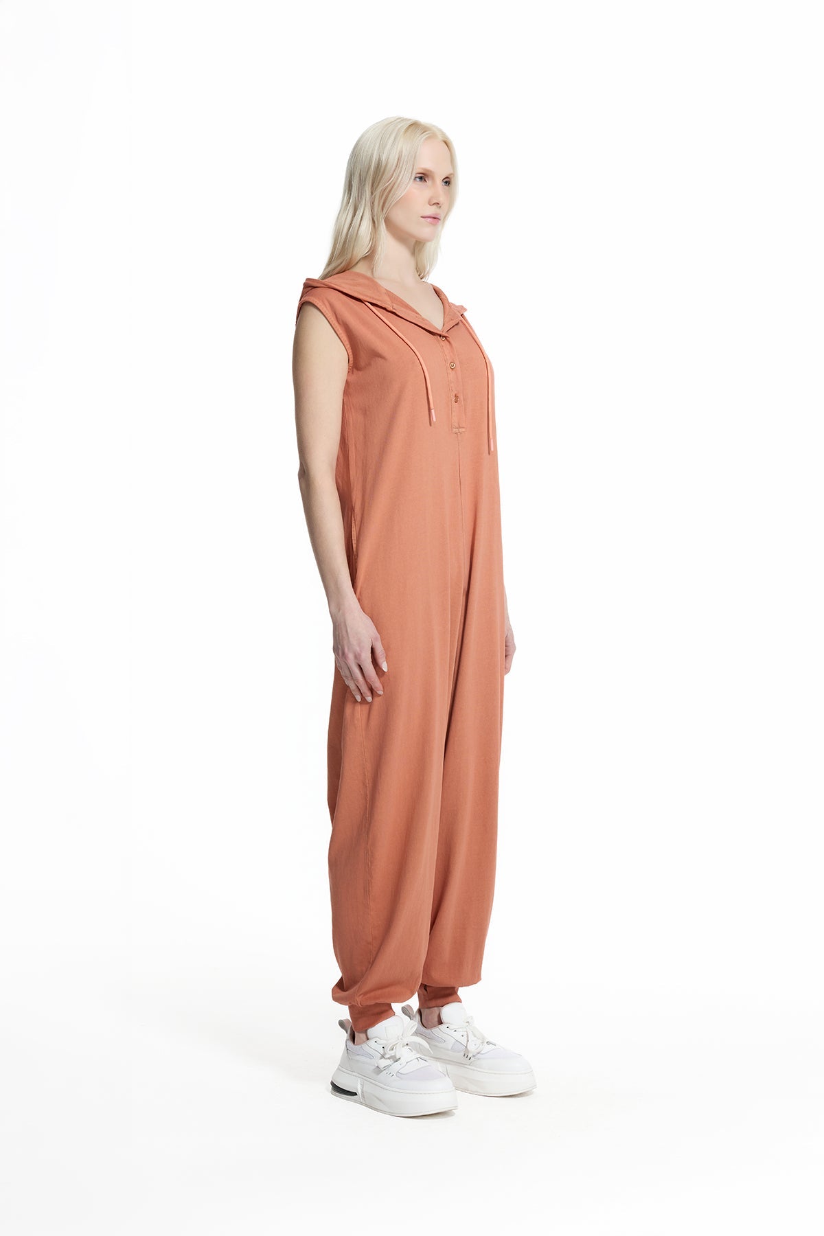 Biscuit Beige Patch Detail Jogger Jumpsuit 19089