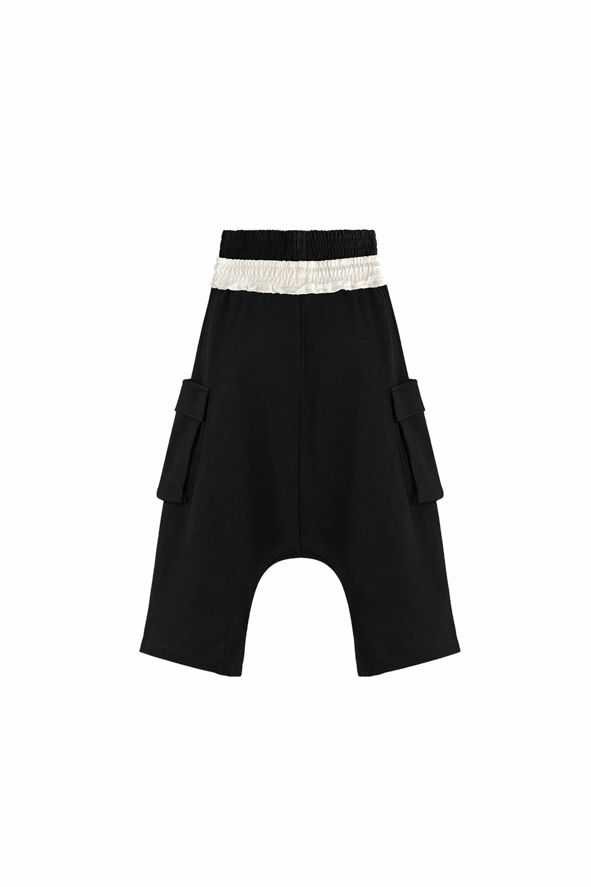 Black Harem Silhouette Cargo Trousers 19199