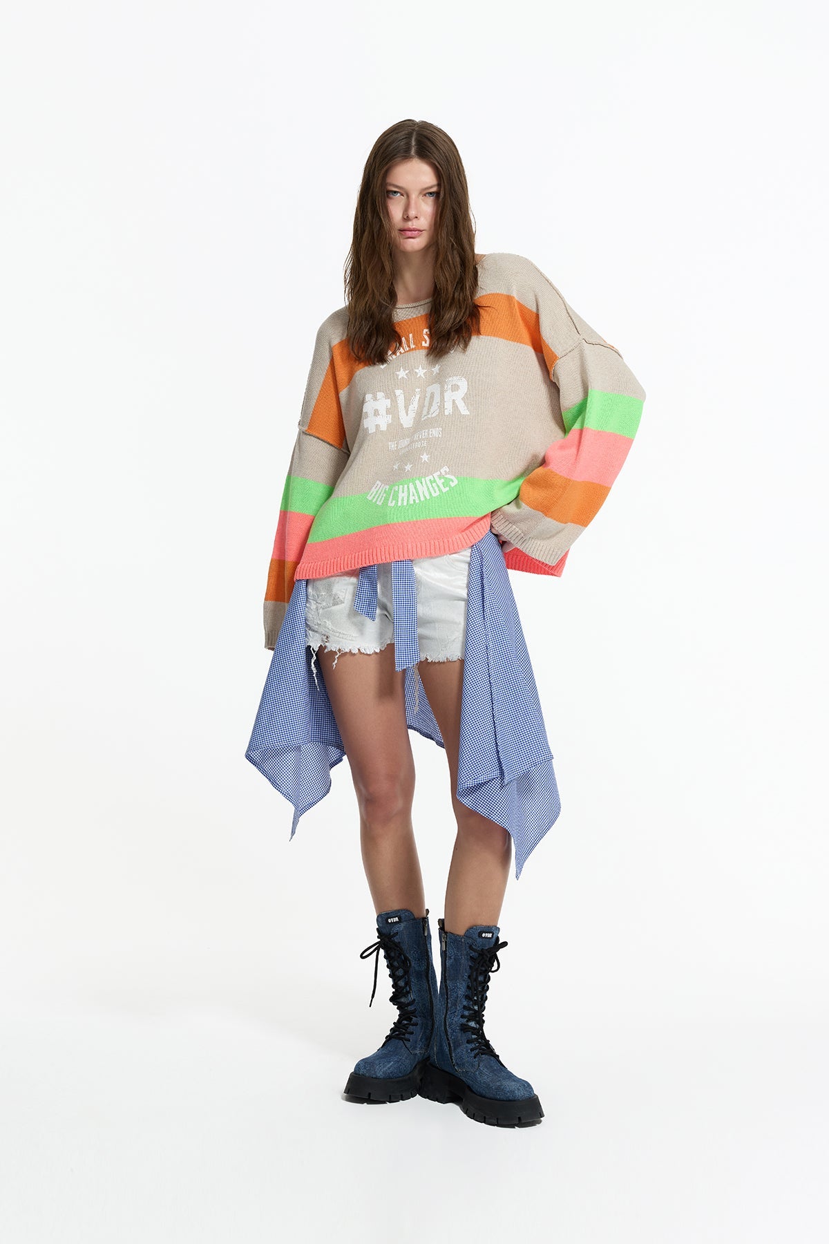Multicolor Knit Sweater 19218