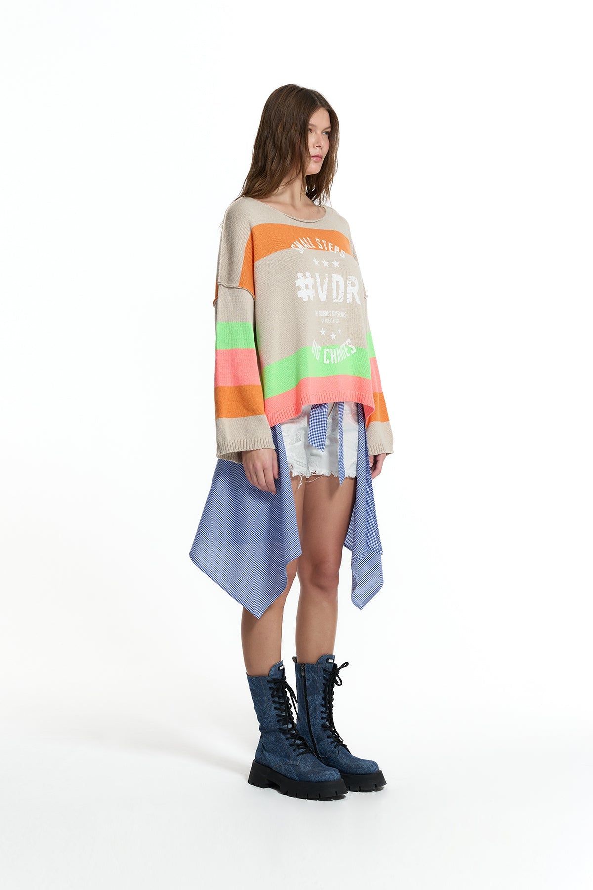 Multicolor Knit Sweater 19218