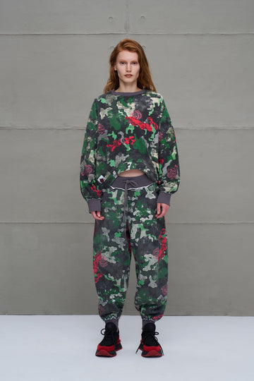 Camo Camouflage Print Oversized Sweatshirt 18024