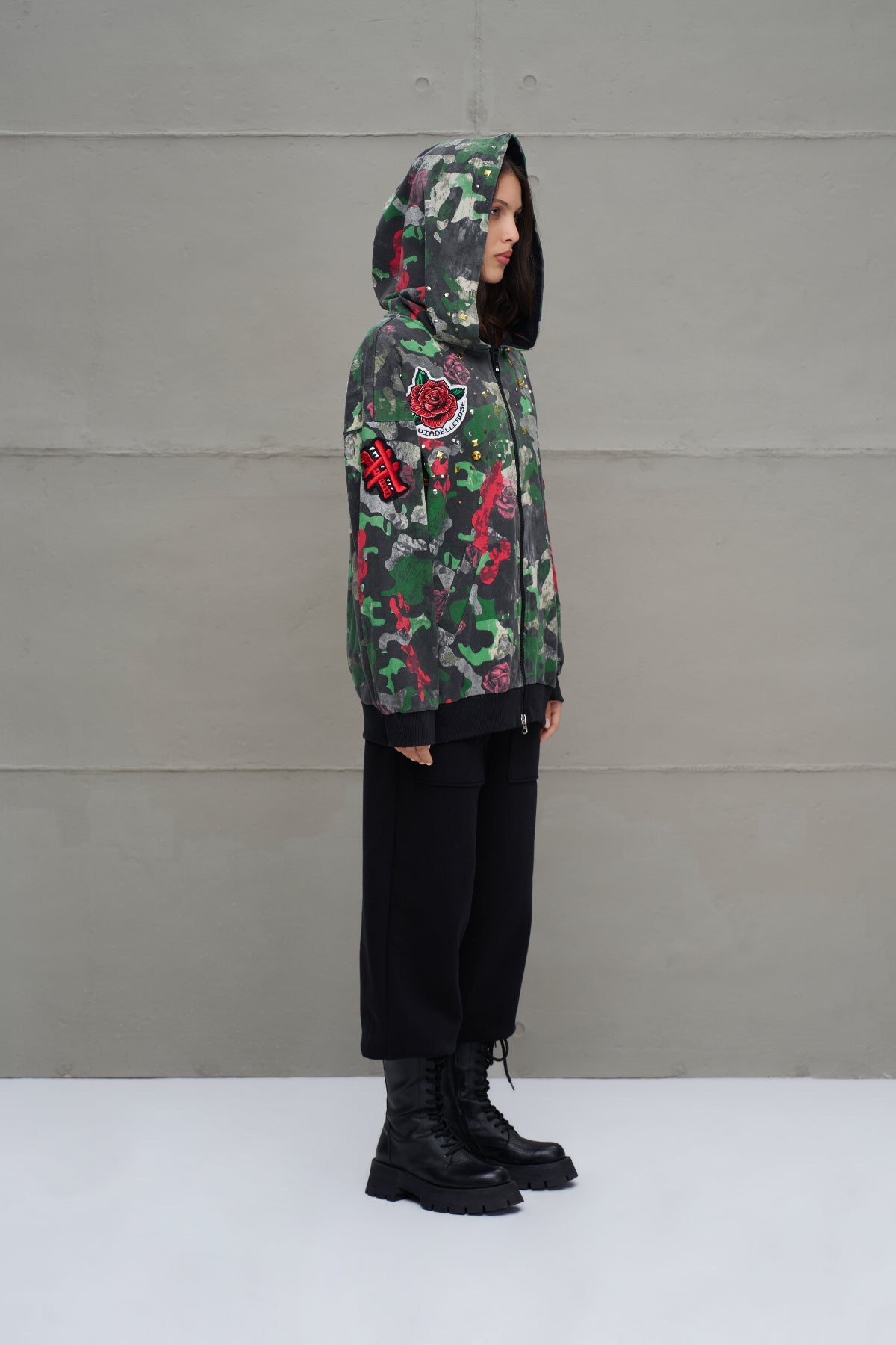 Camo Camouflage Print Oversized Sweatshirt 18026
