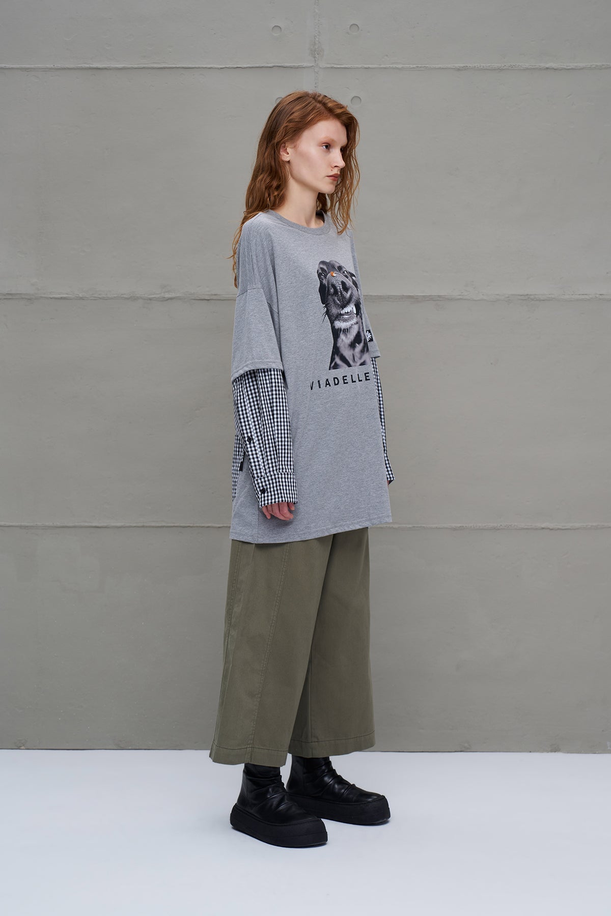 Anthracite Melange Oversized T-shirt 18033