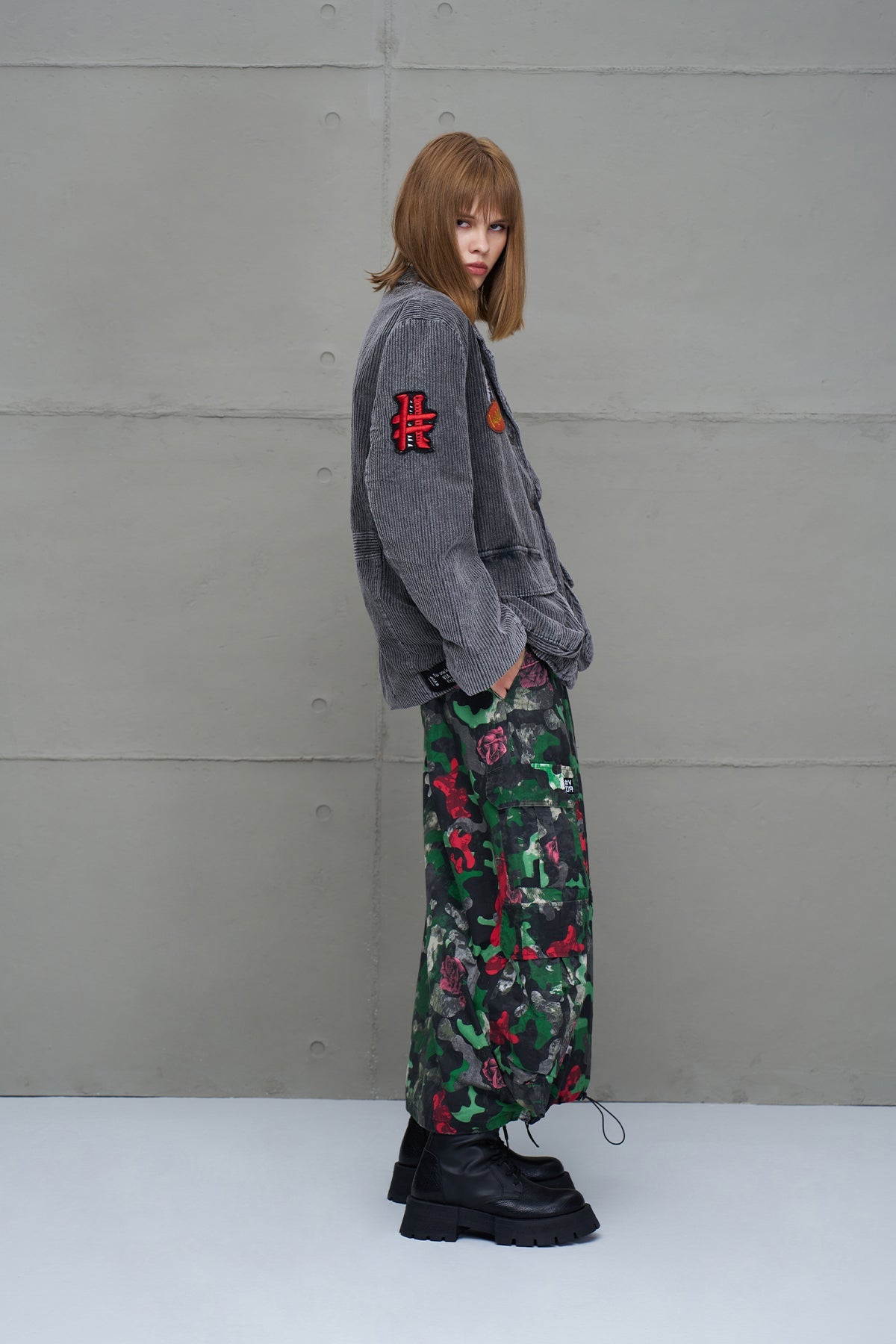 Anthracite Faded Effect Blazer Jacket 18078