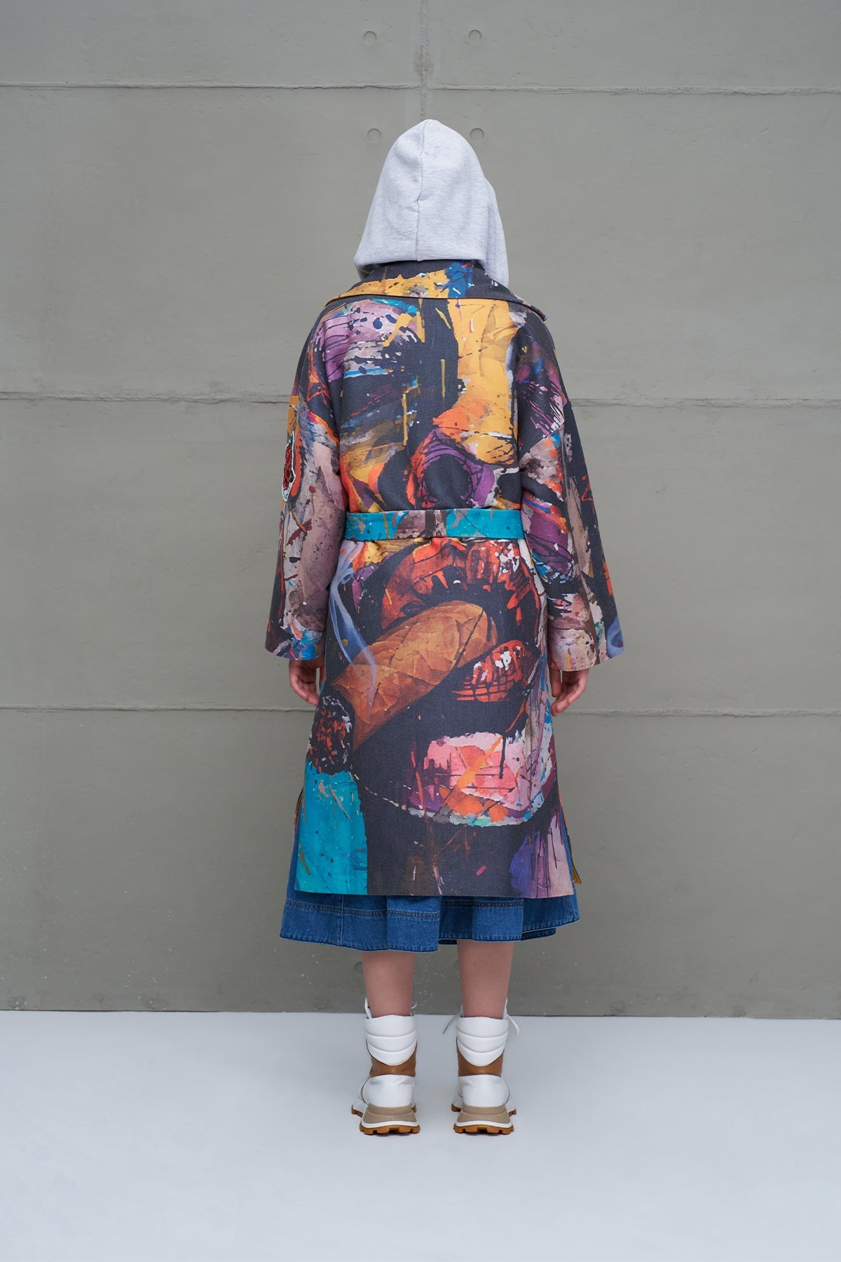 Multicolor Oversized Coat 18107