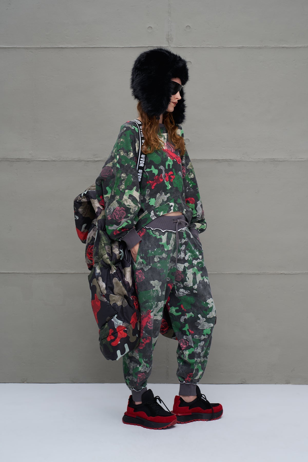 Camo Camouflage Puffer Long Oversized Coat 18136