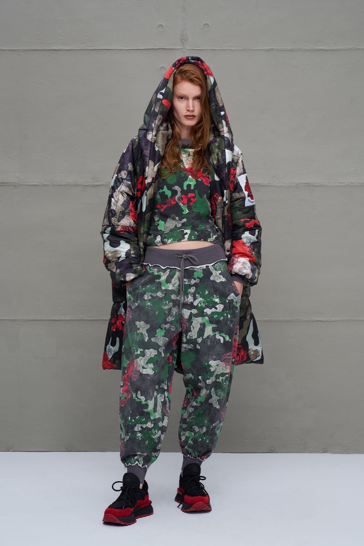 Camo Camouflage Puffer Long Oversized Coat 18136