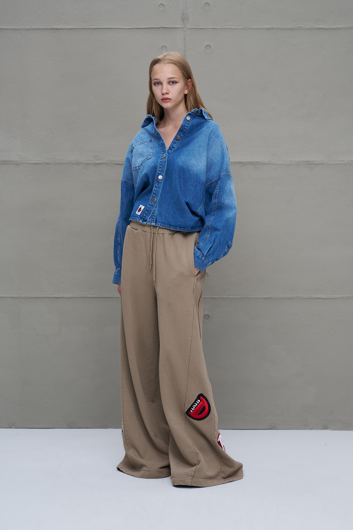 Beige Oversized Trousers 18158