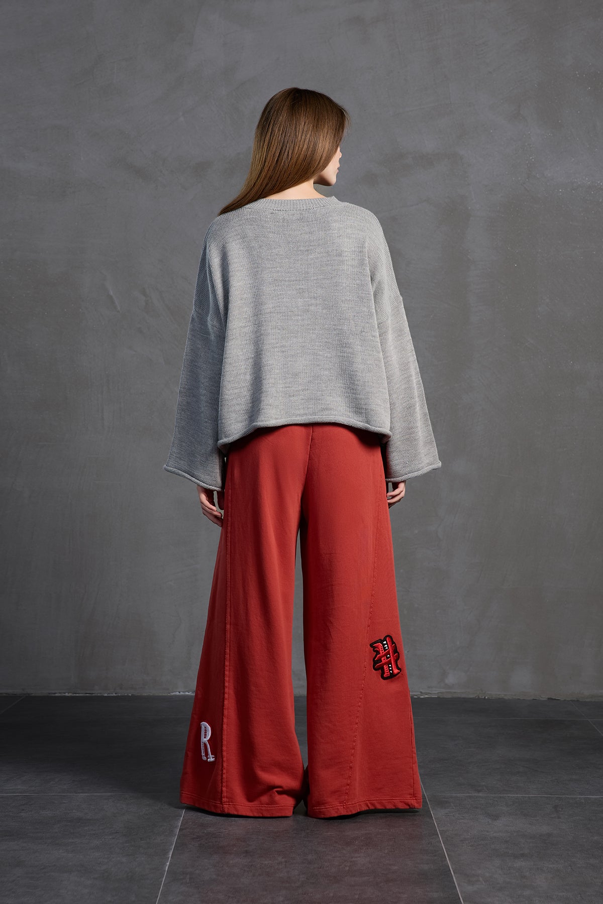Maroon Oversize Trousers 18158