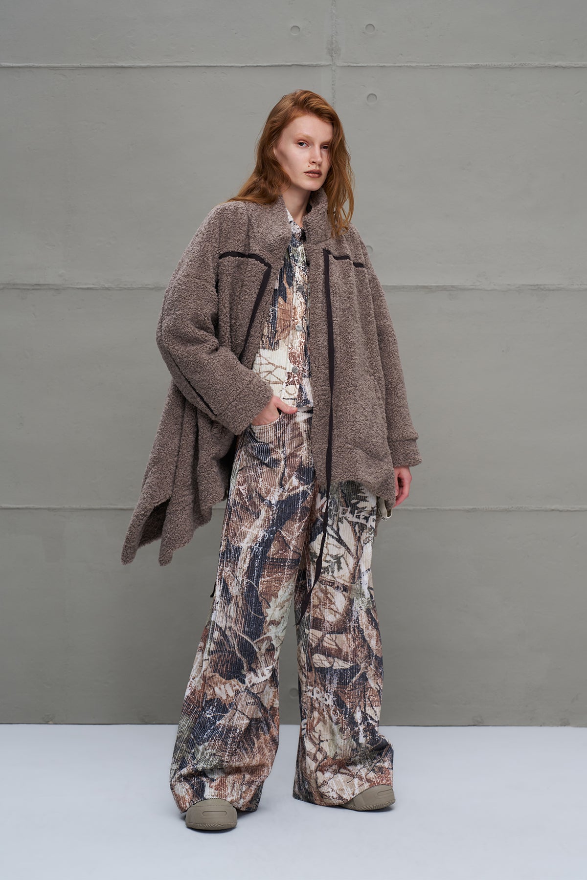 Camel Faux Fur Oversized Cardigan 18184