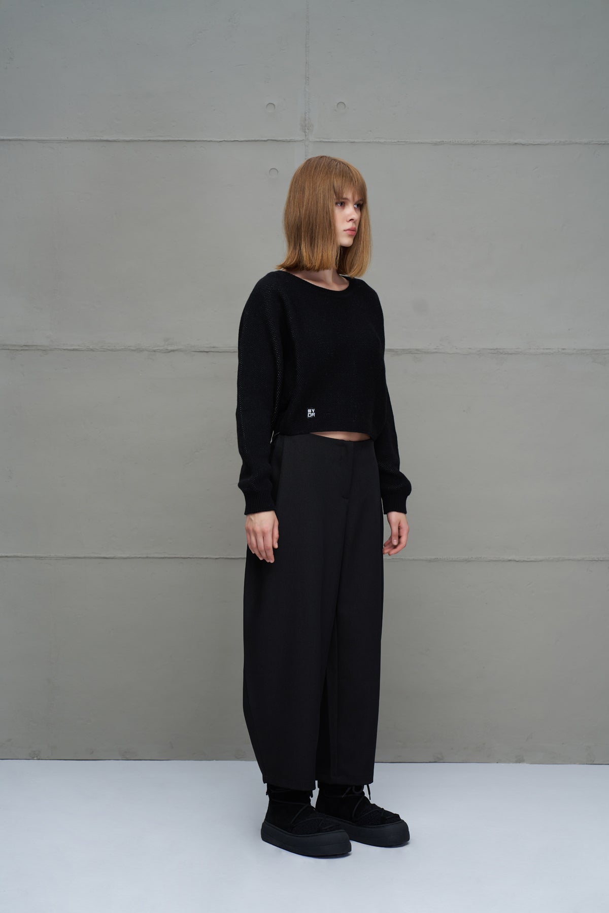 Black High-waist Balloon Trousers 18199