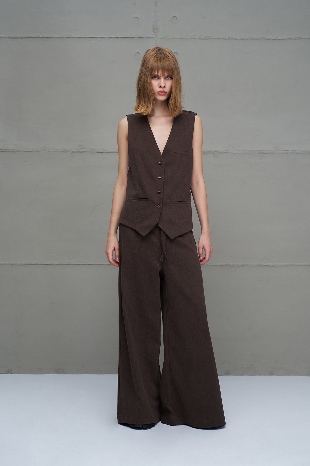 Brown Wide Leg Trousers 18212