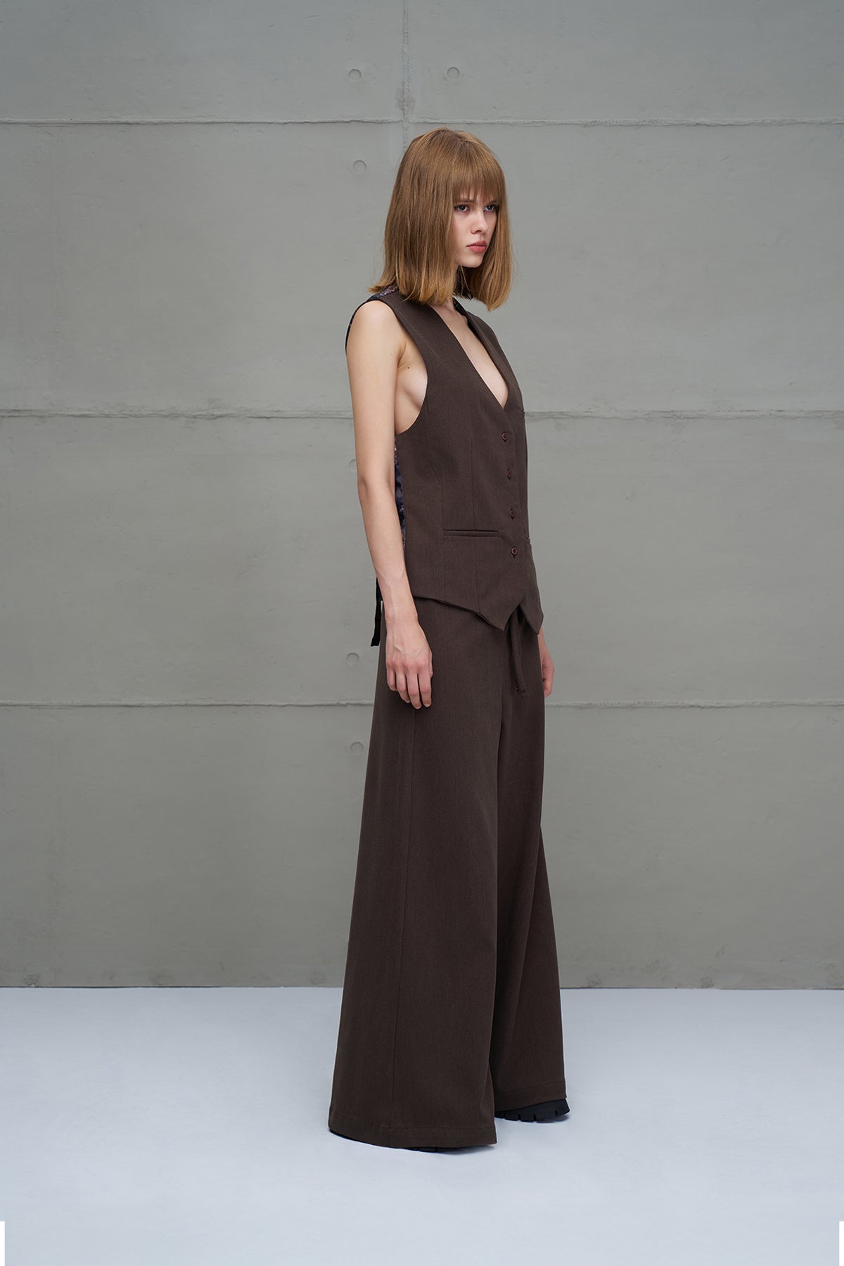 Brown Wide Leg Trousers 18212