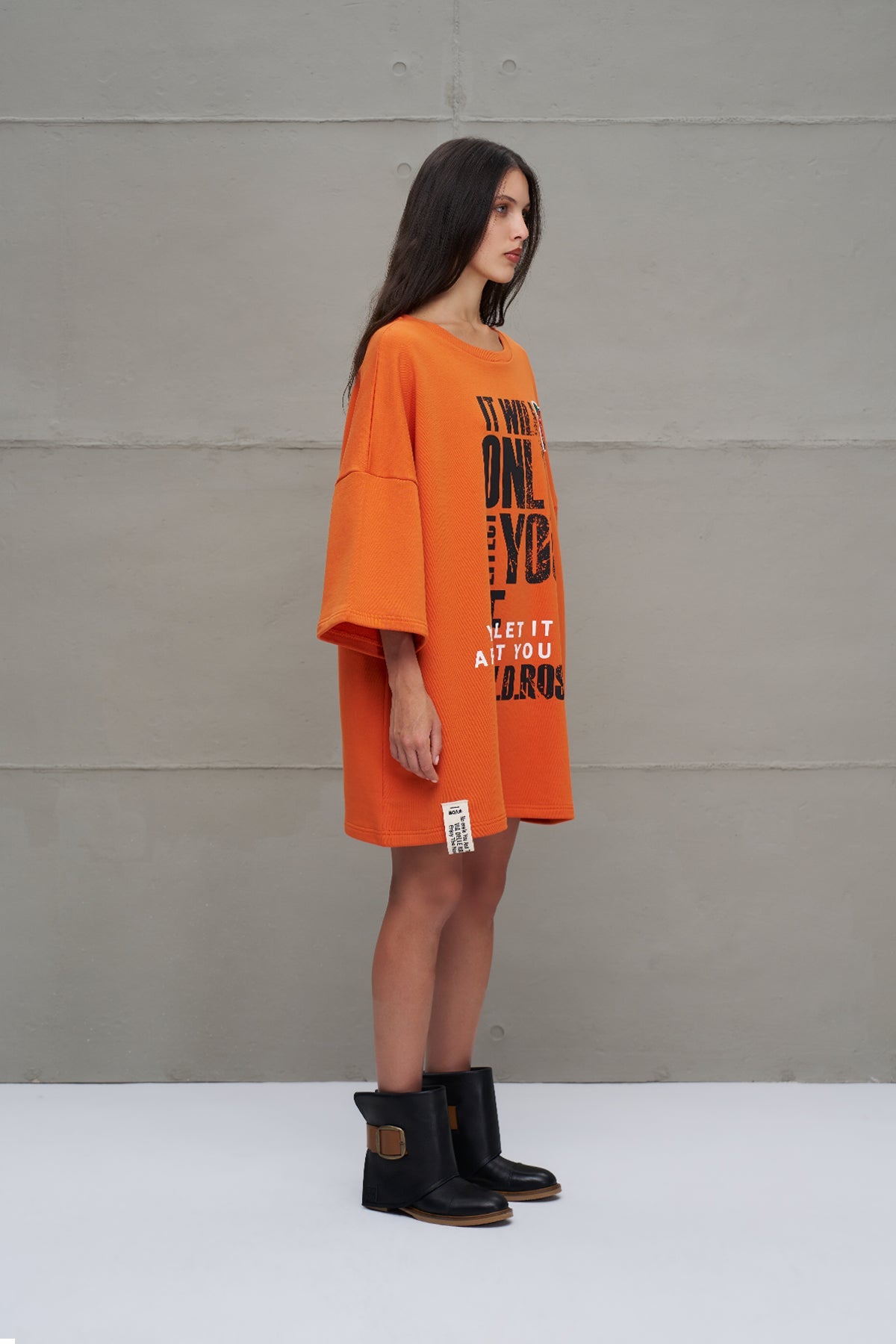 Orange Oversized Sweatshirt 18215