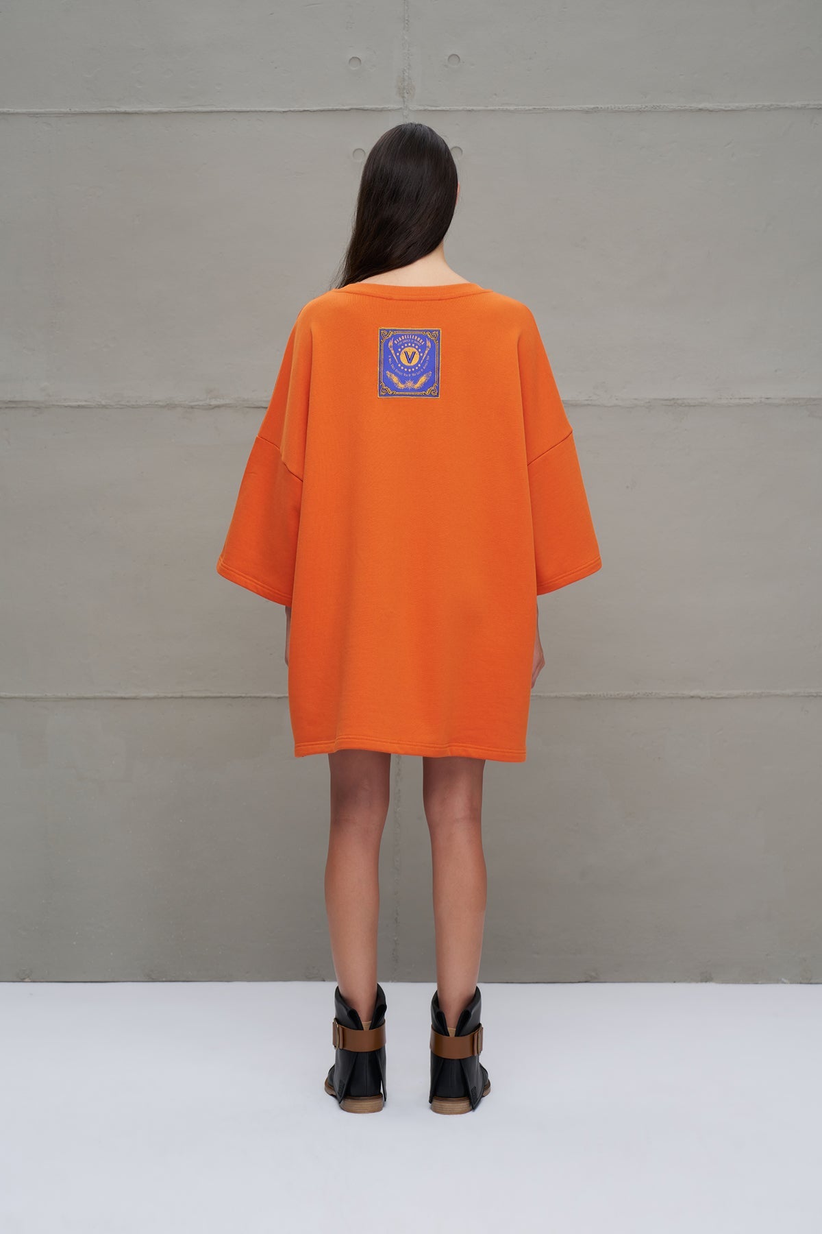 Orange Oversized Sweatshirt 18215