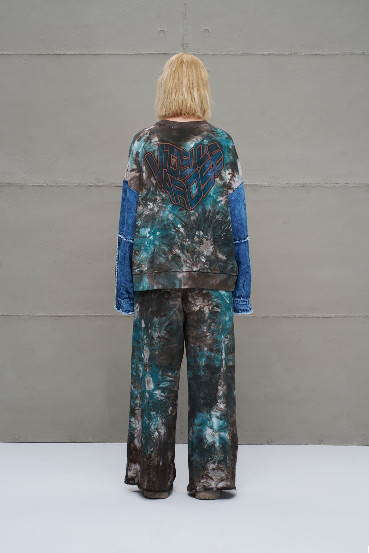 Brown Green Tie-dye Oversized Trousers 18222
