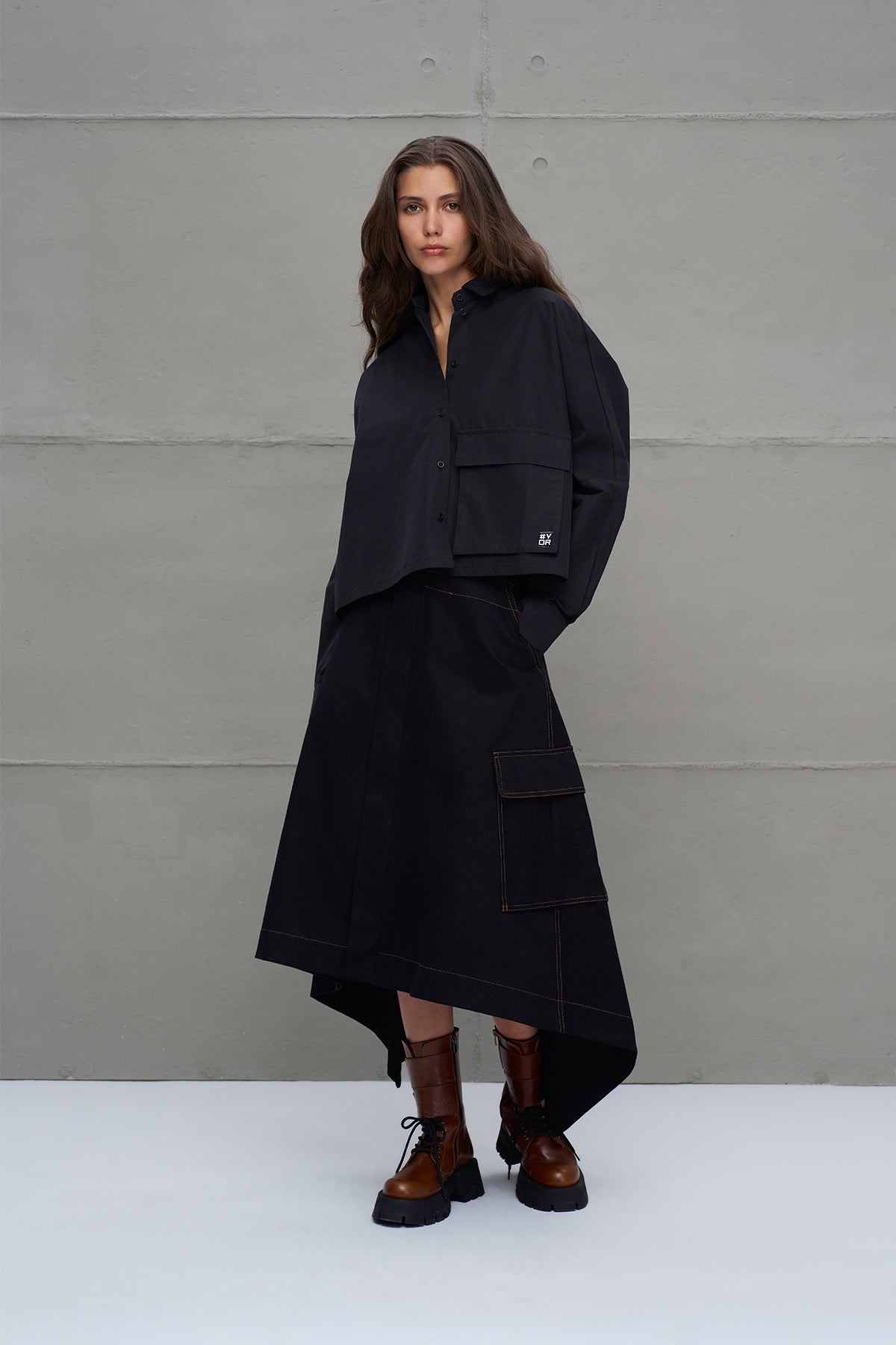 Black Crop Shirt 18230