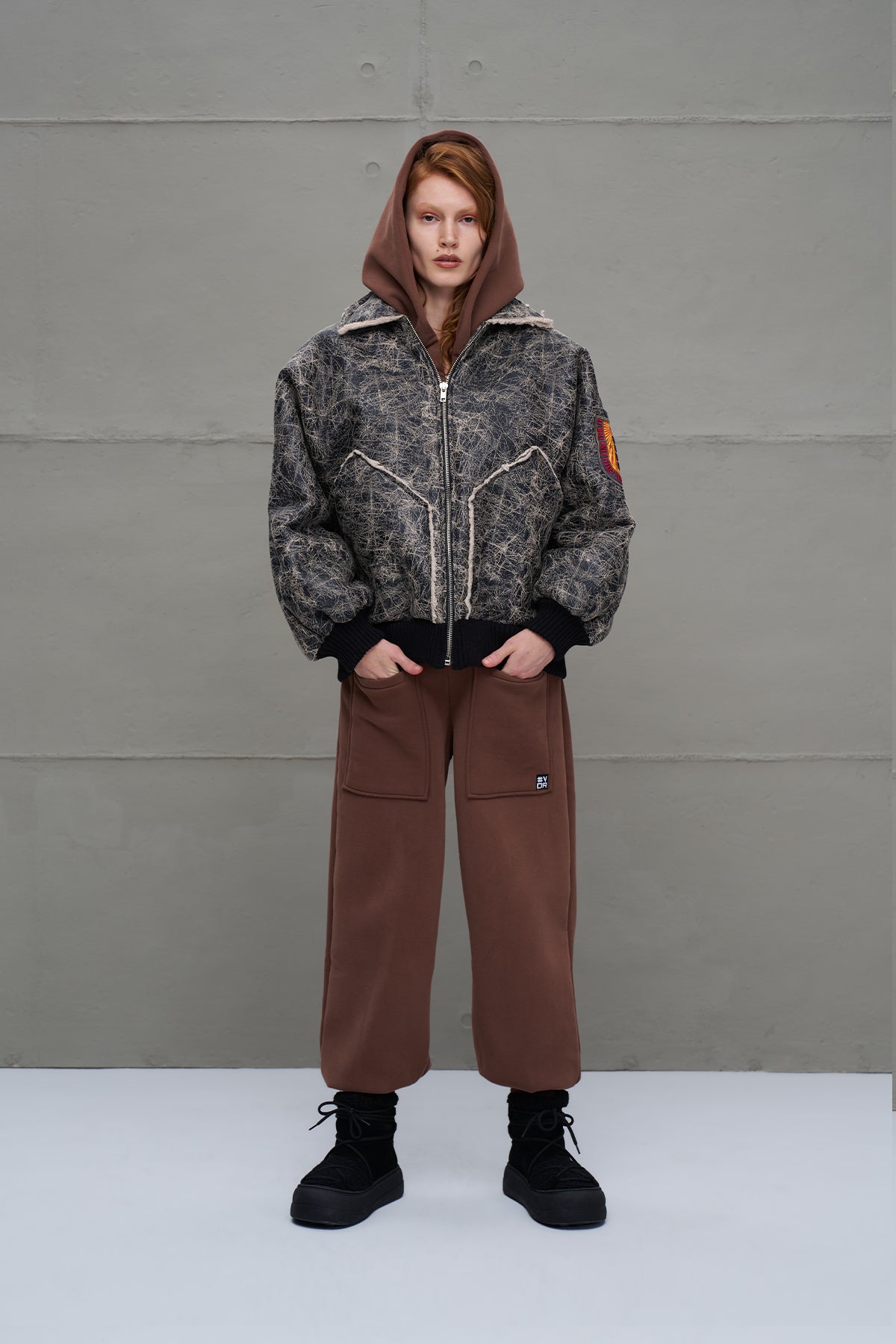 Black Oversize Pilot Jacket 18258