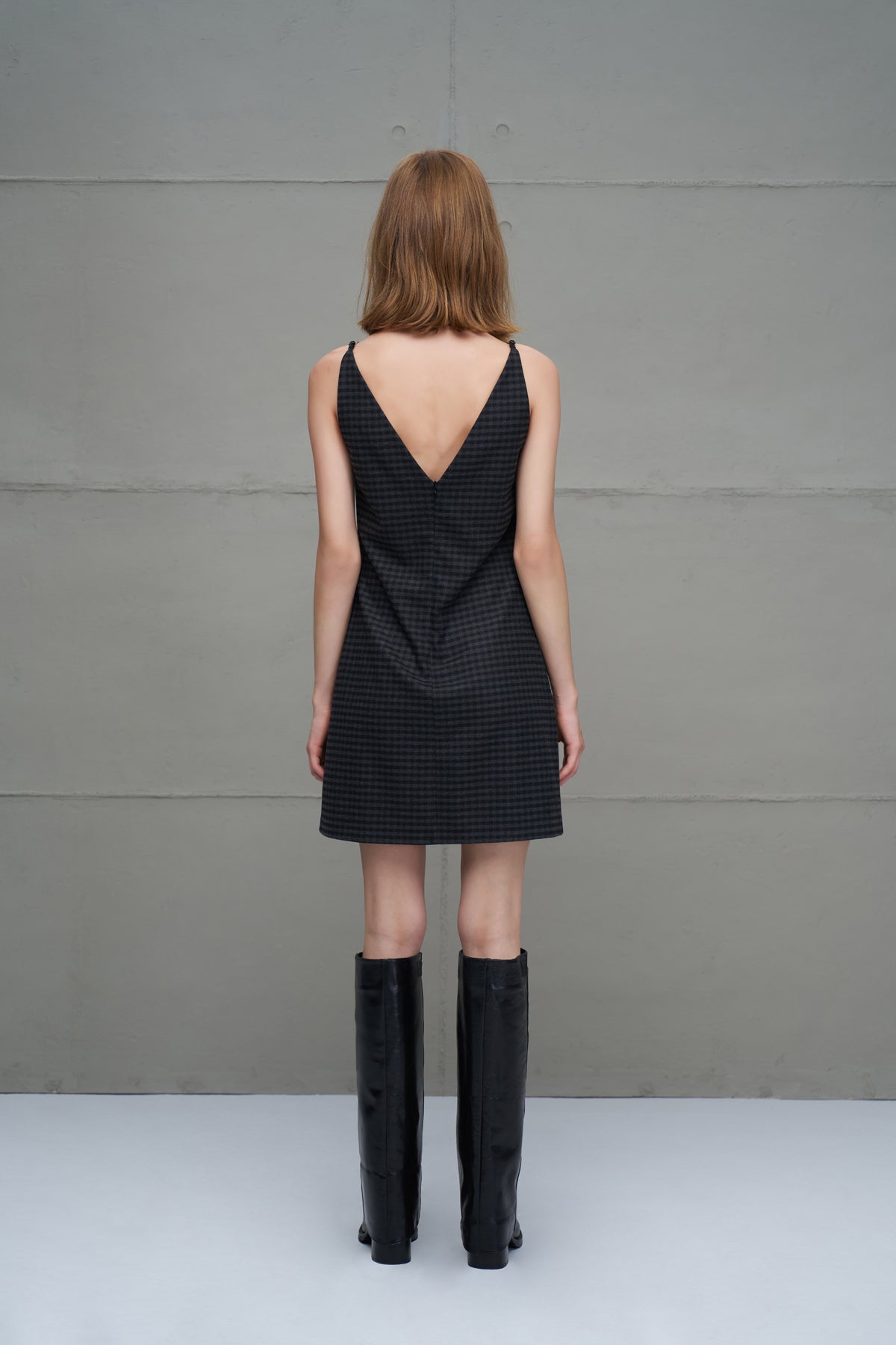 Black Lace Detail Short Dress 18271