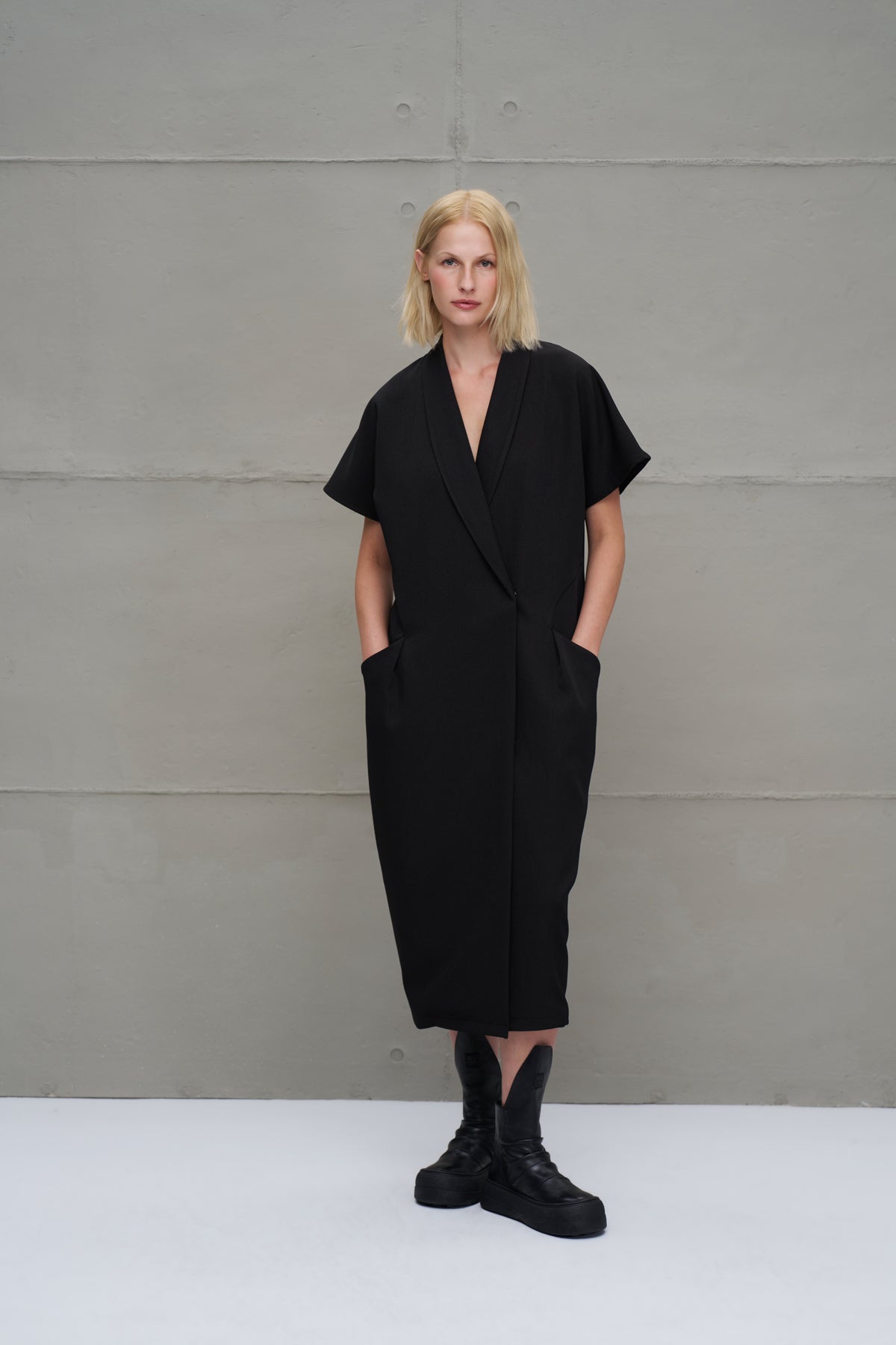 Black Oversize Long Dress 18275