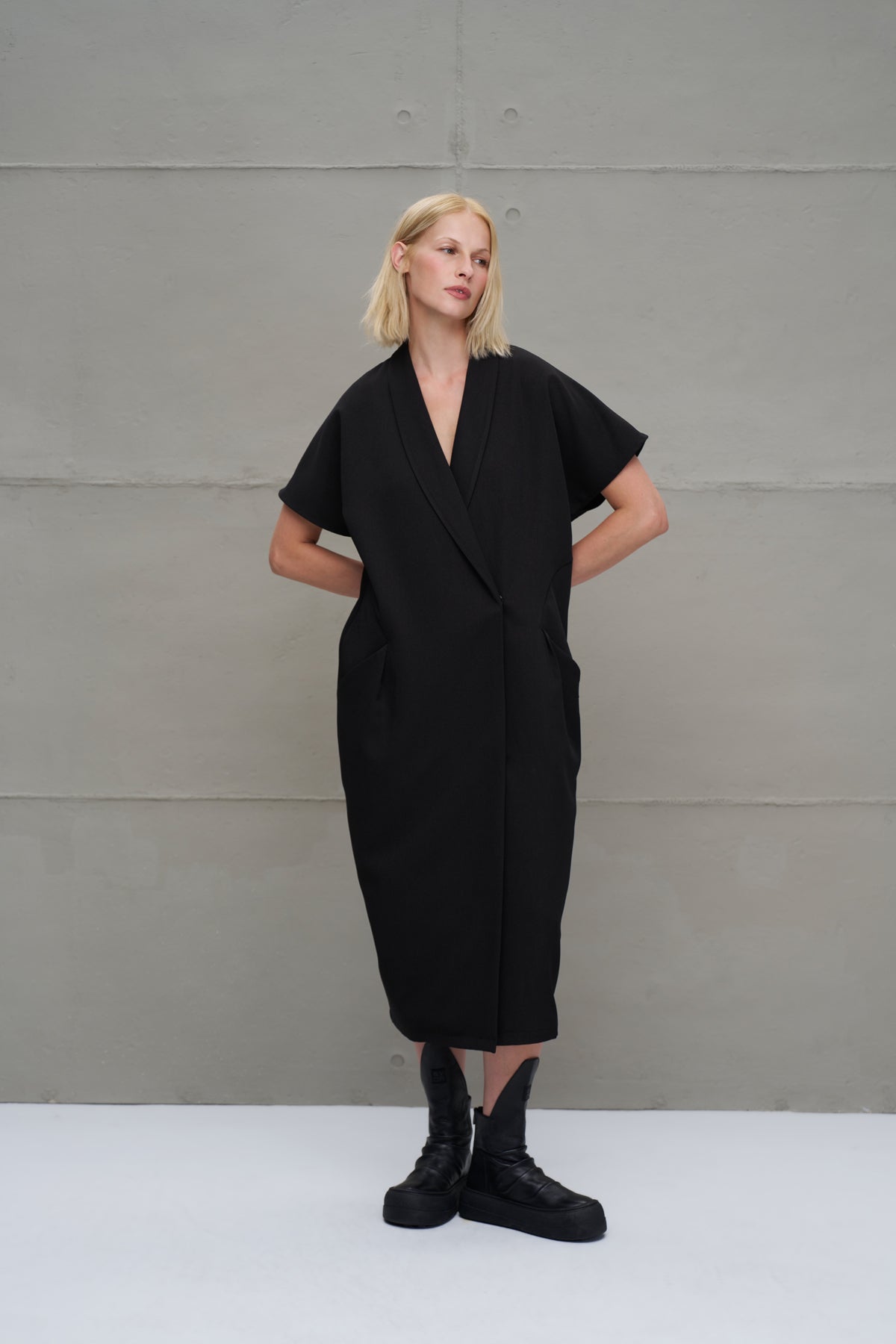Black Oversize Long Dress 18275