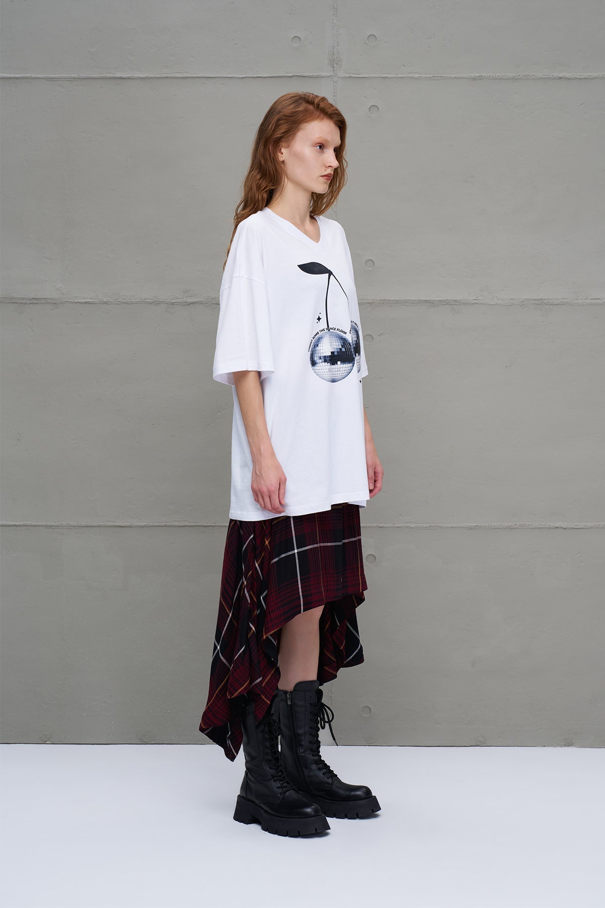 White Printed Oversize T-shirt 18289