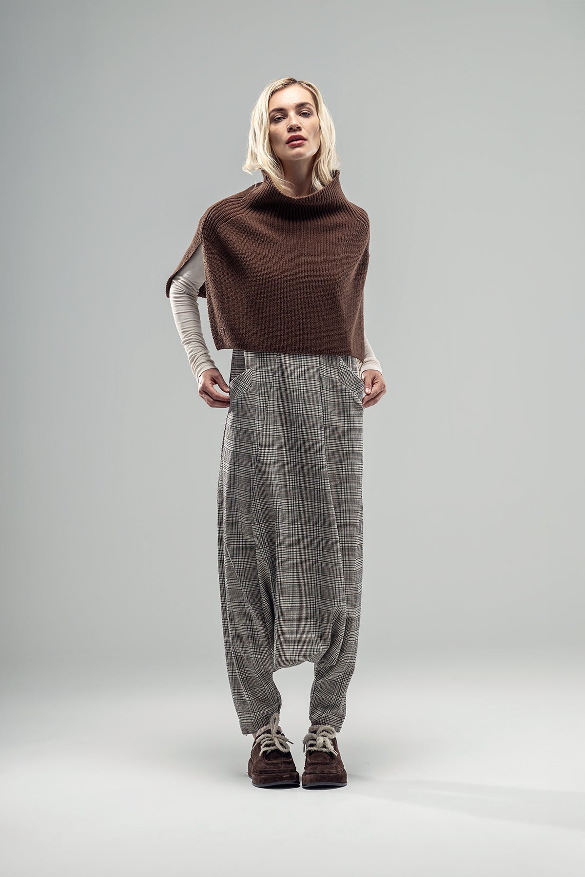 Dark Brown Poncho 20015