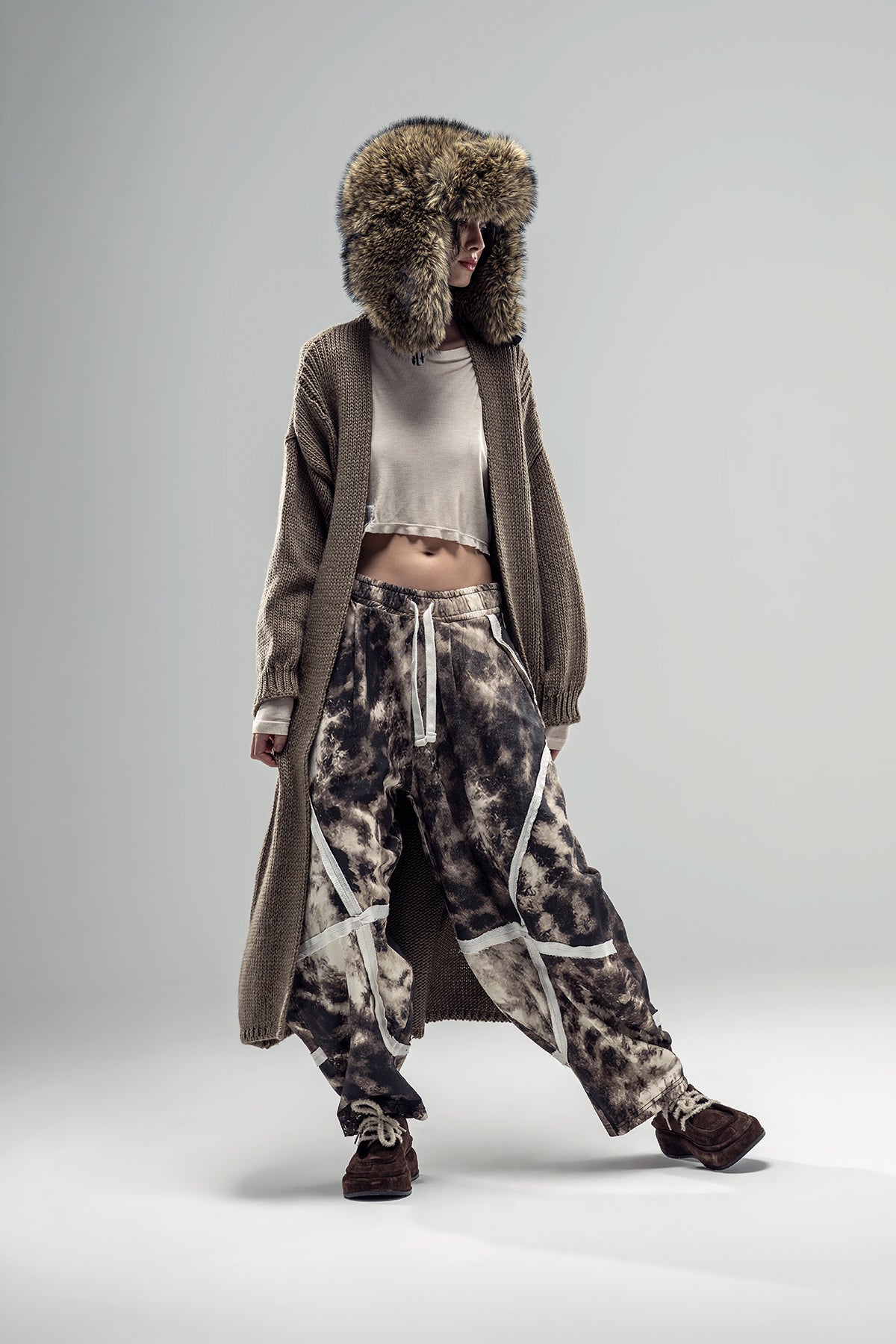 Light Brown Knit Cardigan 20020