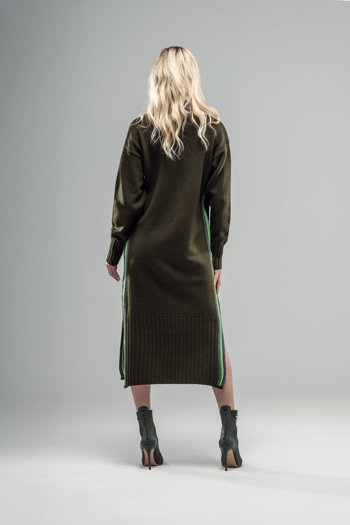 Khaki Knit Dress 20024