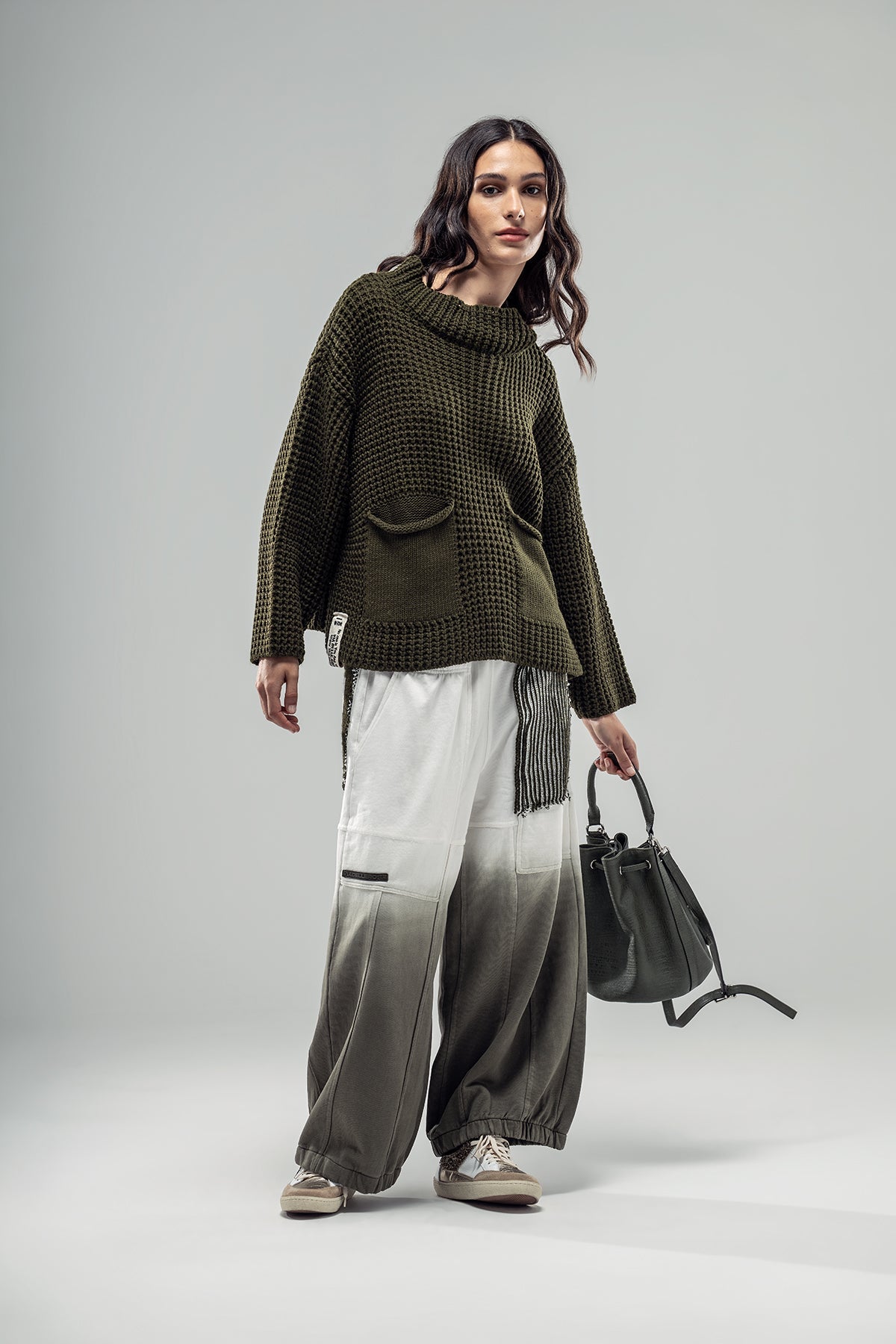 Khaki Knit Sweater 20029