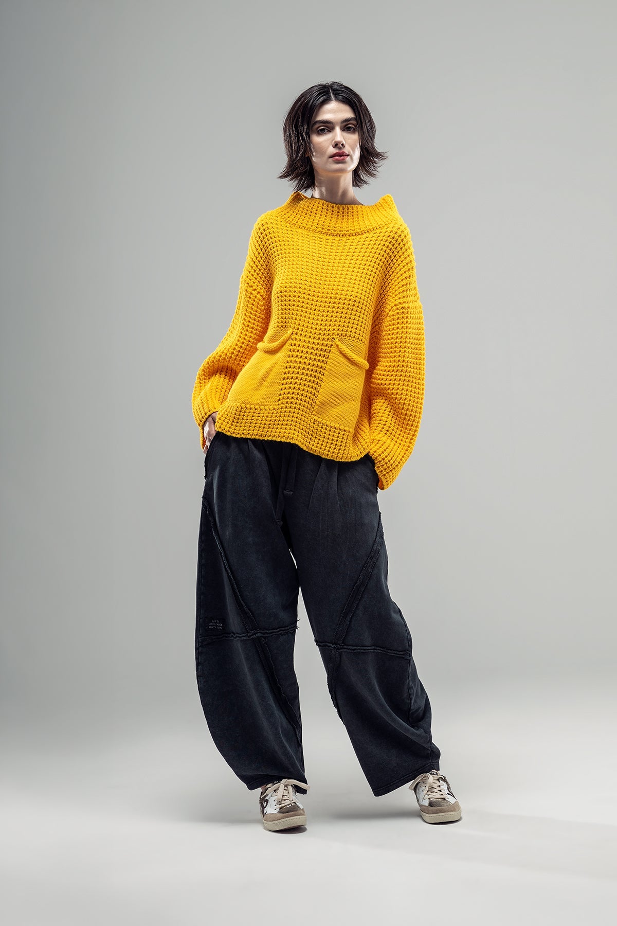 Yellow Knit Sweater 20029