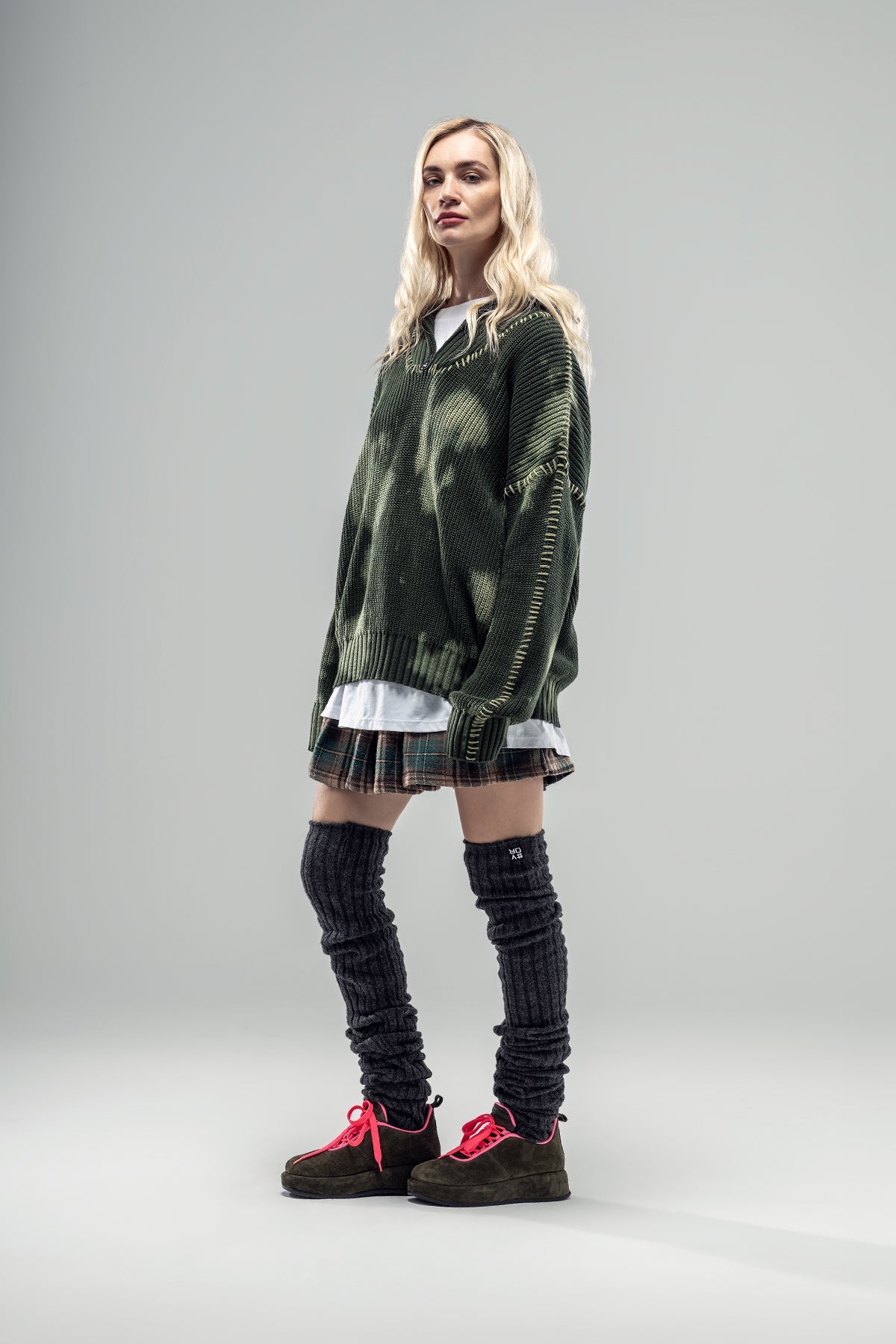 Khaki Knit Sweater 20037
