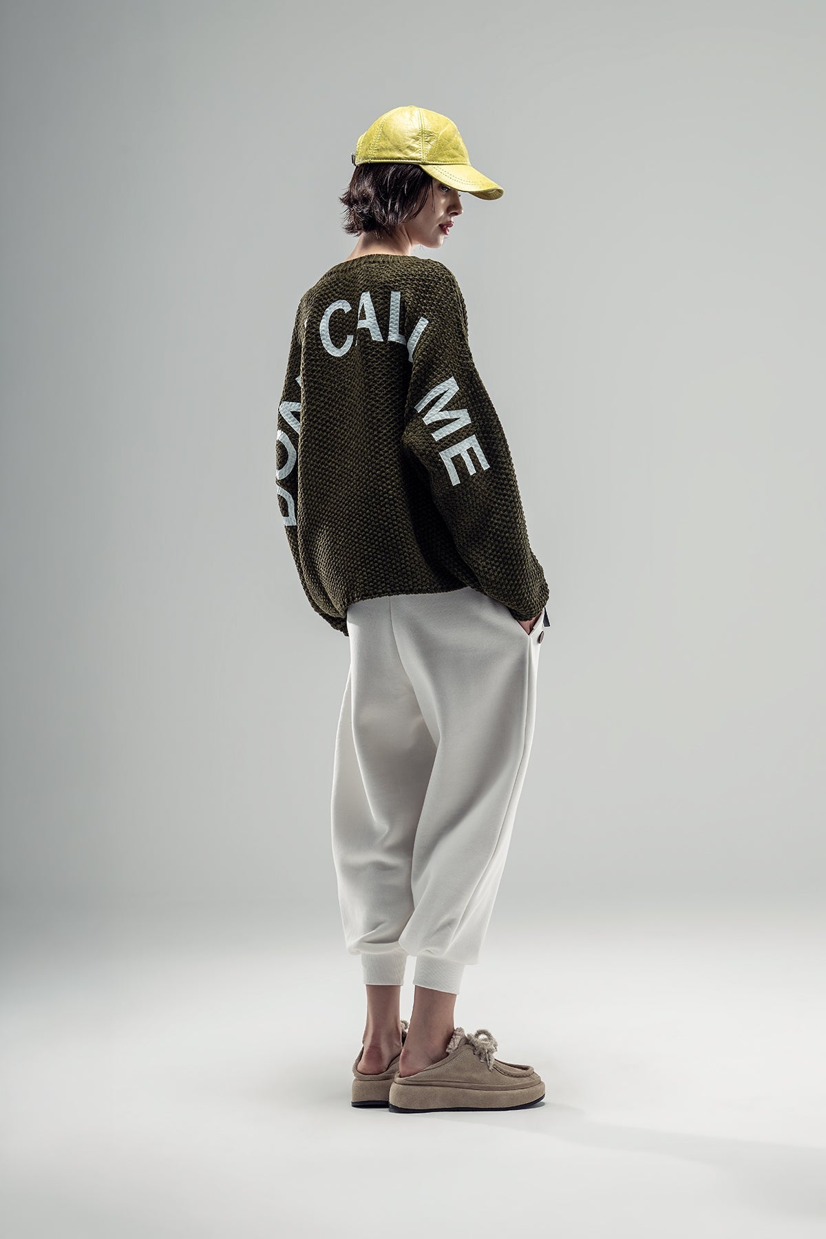 Khaki Melange Knit Sweater 20040