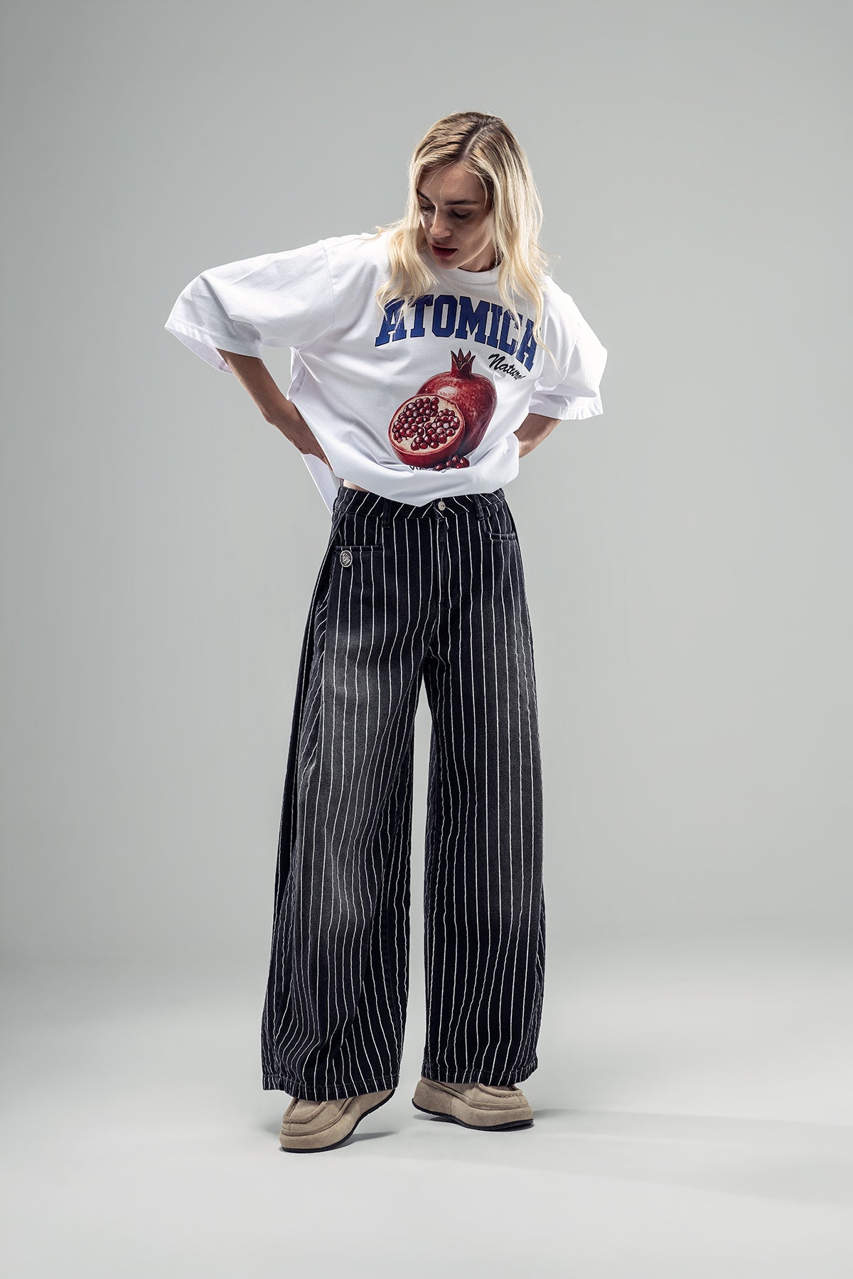 Black White Trousers 20044