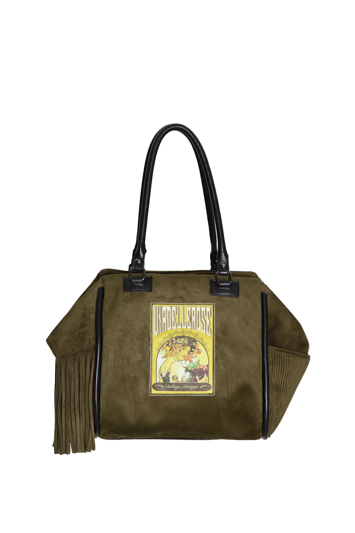 Brown Fringed Faux Suede Shoulder Bag Willer