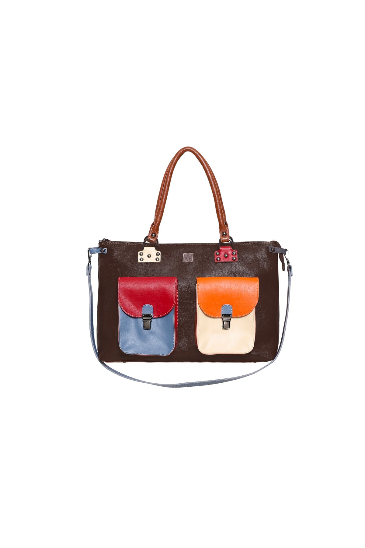 Multicolor Faux Leather Bag Woodstock